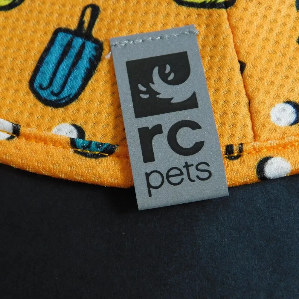 RC Pets Zephyr Cooling Vest Small Orange Popsicles Dog, Reflector Tab NEW NWT